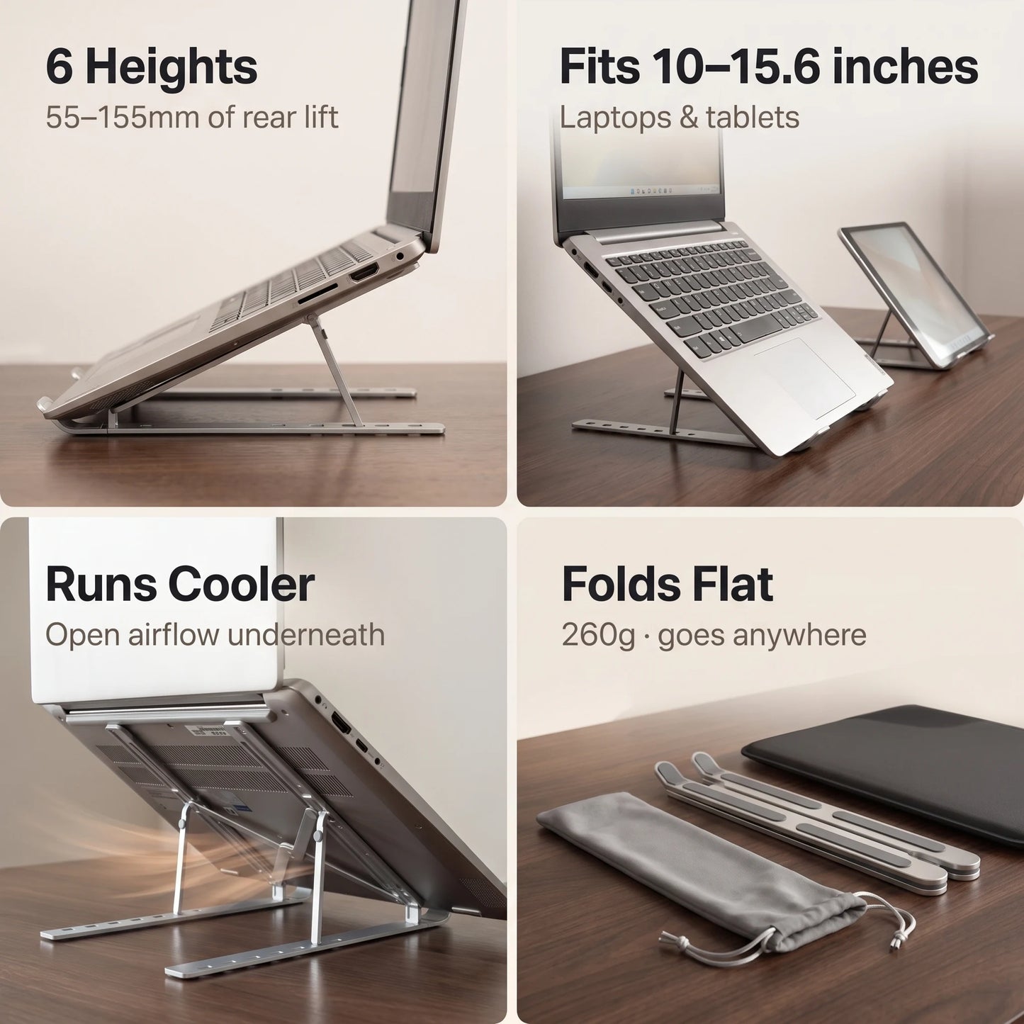TheNuora™  Ergonomic 6-Way Laptop Stand | Best Seller